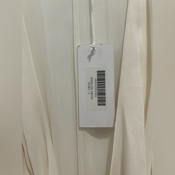 REFORMATION NEW WITH TAGS Winslow maxi dress white ivory cream wrap kimono large - Picture 6 of 6